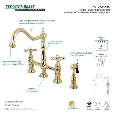 Kingston Brass Heritage Badarmatur – Wandmontiert, ölgeriebene Bronze, Mit Keramikkartusche